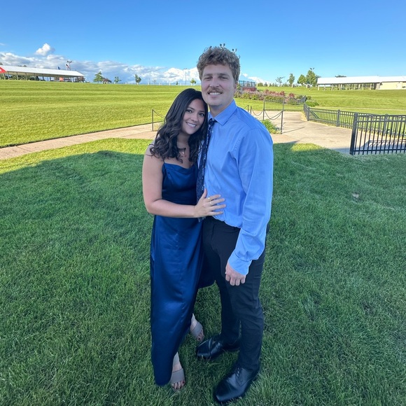 Abercrombie Camille Maxi Dress - Navy - Picture 4 of 4